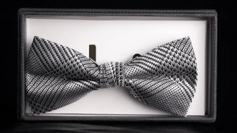 Luxurious geometric pattern silk in retail box Stock Footage 98403969