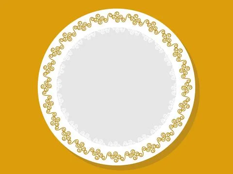 Luxurious Gold Mandala-Inspired Pattern on a Yellow Background Stock Illustration