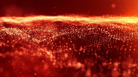 Luxurious Gold Sparkling Particles Wave Stock Footage 70117048