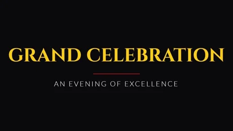 Luxurious gold title screen card for grand celebration or upscale gala even.. Video stock 337577328