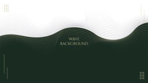 Luxurious gold wave vector background. Abstract modern green design with el.. Stock Illustration