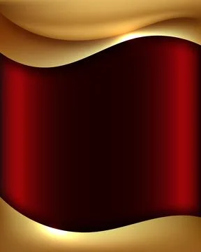 Luxurious gold waves vertical background template with red metallic backdro.. イラスト素材