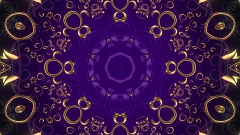 Luxurious Golden Pattern Stock Footage 263811308