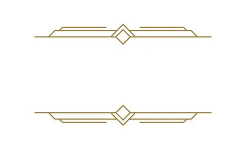 Luxurious golden rectangular vector frame highlighting art deco geometric 스톡 일러스트
