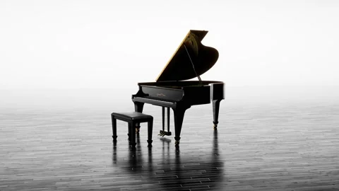 Black Grand Piano Standartinė vaizdo medžiagaBlack Grand Piano Standartinė vaizdo medžiaga  