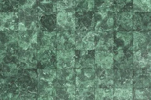 Luxurious green marble tiles texture with white veins for sophisticated interior Stock Illustration