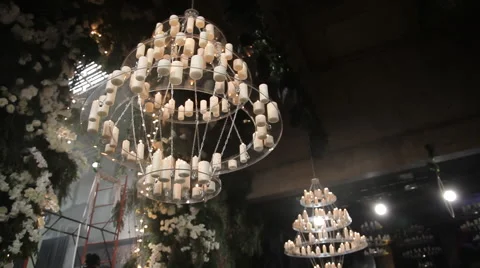 Luxurious Hall Decoration For Wedding Stock Footage 64008237