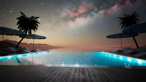 Luxurious horizon infinity swimming pool... | Stock Video | Pond5