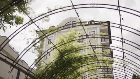 Luxurious Hotel from Down to Up Perspective Stock Footage 300476105