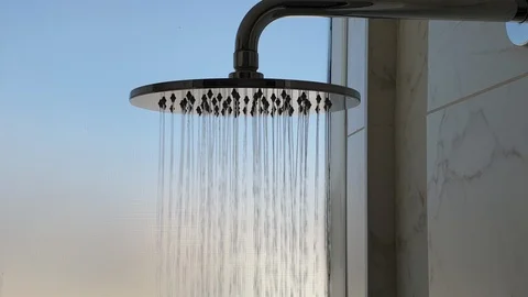 Luxurious hotel shower head Stock Footage 101541525