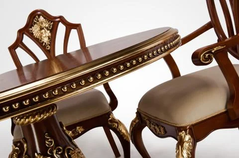 Luxurious kitchen table Stock Photos