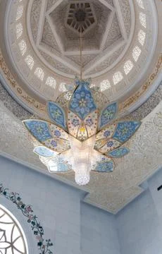 Luxurious lustre in the mosque Stock Photos