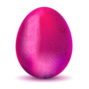 Luxurious metallic pink Easter egg Stock Illustration