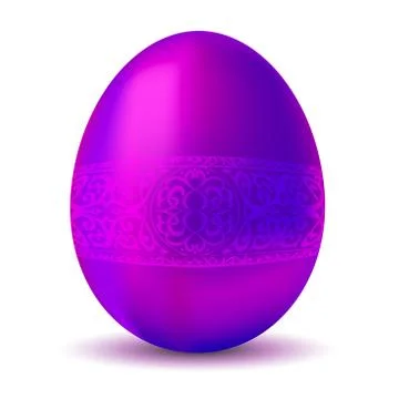 Luxurious metallic purple Easter egg Stock Illustration