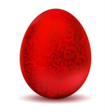 Luxurious metallic red Easter egg Stock Illustration