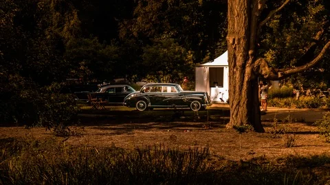 Luxurious Old Timer Sunset Stock Footage 106536066