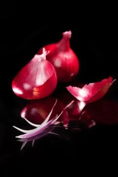 Luxurious onion background. Stock Photos