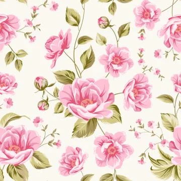 Luxurious peony pattern Stock Illustration