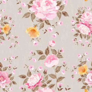 Luxurious peony wallapaper. Stock-Illustration