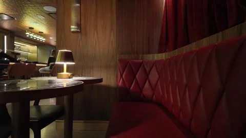 Luxurious Private Table Setting in Exclusive Bar Club Stock Footage 332071867