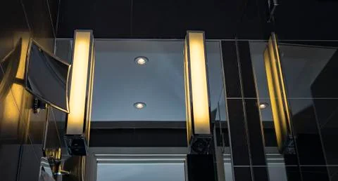 Luxurious Reflective Surface Interior Stock Photos