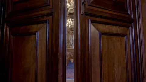 Luxurious room behind the door Stock Footage 170373334