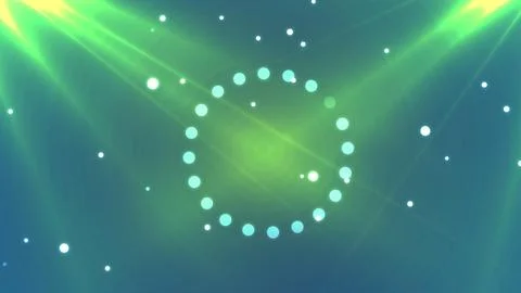 Luxurious shiny lights falling empty circular podium title plate.Endless pr.. イラスト素材