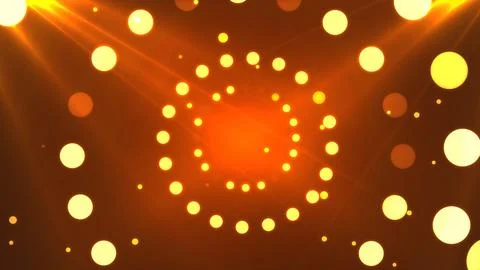 Luxurious shiny lights falling empty circular podium title plate.Endless pr.. Stockillustratie
