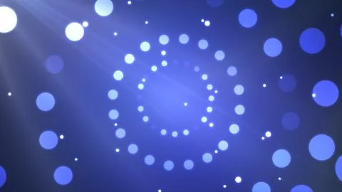 Luxurious shiny lights falling empty circular podium title plate.Endless pr.. Stockillustratie