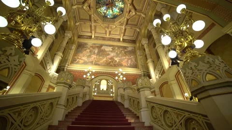 Luxurious stairs Stock Footage 66295701