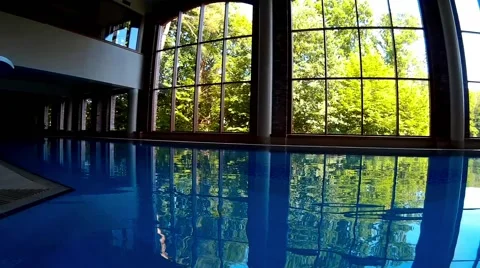 Luxurious Swimming Pool Jacuzzi Spa And Hotel Stock Footage 68957526