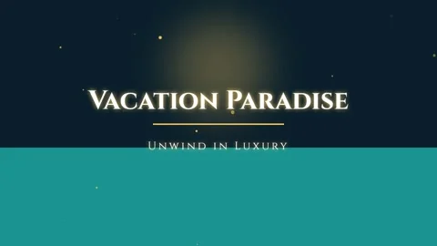 Luxurious Vacation Paradise Title Screen Animation Background Video stock 337503100