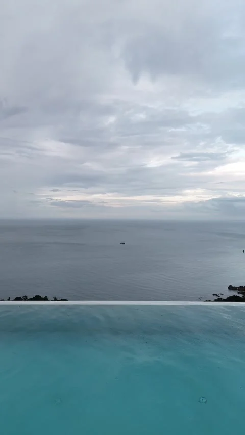 Luxurious Villa with Infinity Pool and Ocean View in Koh Samui, Thailand Stock Footage 335831381
