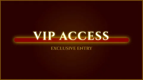 Luxurious VIP Access graphic template with glowing red text and exclusive e.. Stock Footage 336880199