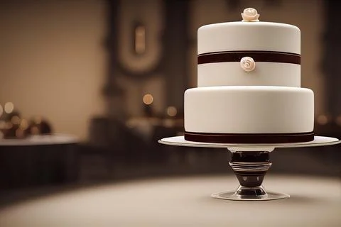 Luxurious Wedding Cake Stock Illustration