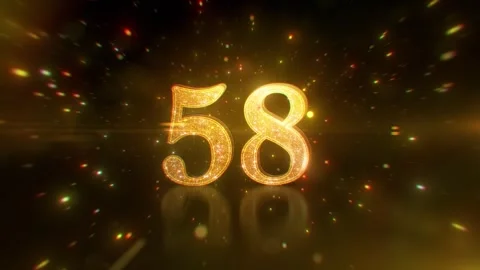 Luxury 60 second golden countdown timer with shimmering metallic gold numbers Stock Footage 321553487
