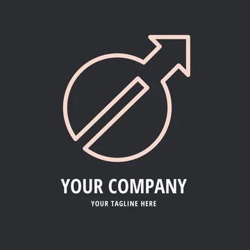 Luxury abstract arrow logo. vector logo simple design Illustrazione stock