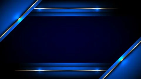 Luxury abstract background with dark blue background, golden metallic geome.. Stock Illustration