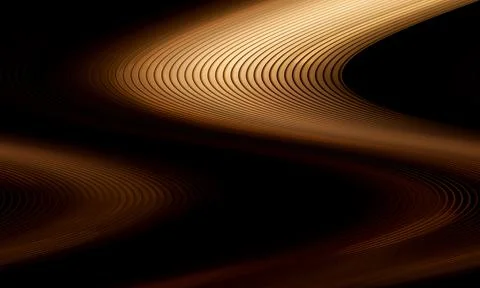 Luxury Abstract Background with Dynamic S-Curve Waves and Warm Metallic Bro.. Illustrazione stock
