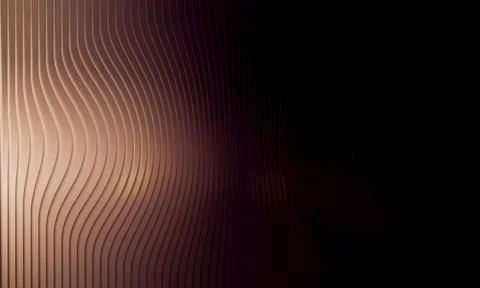 Luxury Abstract Background with Rhythmic Metallic Wavy Lines and Bronze Gra.. Stock Illustration