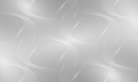 Luxury abstract background with silver flowing wavy lines Illustrazione stock