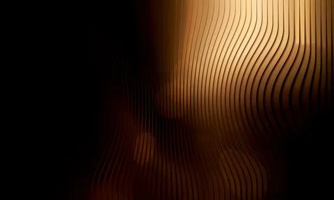 Luxury Abstract Background with Warm Bronze Undulating Vertical Lines and D.. Illustrazione stock