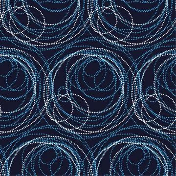 Luxury abstract circle and ring seamless pattern. modern dot and spot surface Stockillustratie