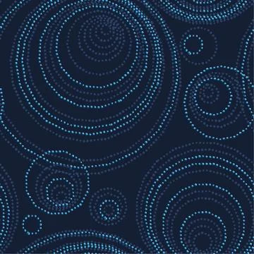 Luxury abstract circle and ring seamless pattern. modern dot and spot surface Stock Illustration