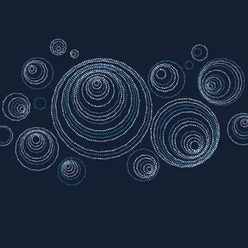 Luxury abstract circle and ring header design. modern dot and spot surface de Illustrazione stock