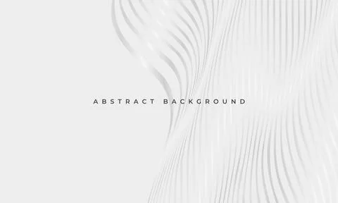 Luxury abstract geometric elegance background with silver wavy glowing lines Illustrazione stock