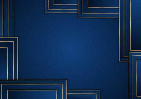 Luxury abstract geometric square background gold metallic color with space Stock Illustration