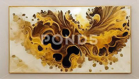 Luxury Abstract Fluid Art Painting In Alcohol Ink Technique