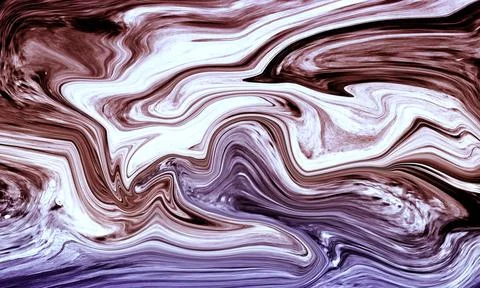 Luxury Abstract Liquid Marble Background with Swirling Brown, White, and Pu.. 스톡 일러스트
