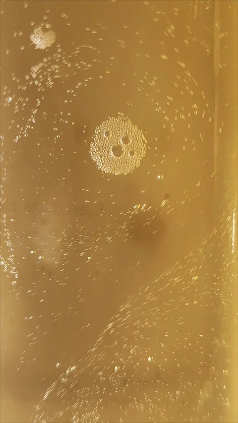 Luxury and elegance vertical background: Champagne bubbles on a glass 動画素材 294760718